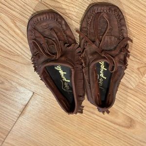 Free people fringe booties